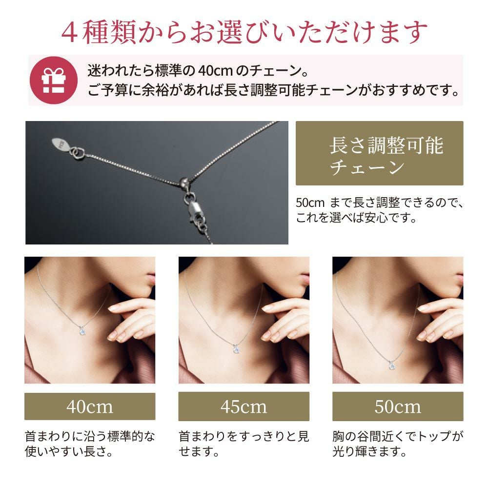 1.25カラット 一粒 ネックレス ホワイトゴールド K14 WG