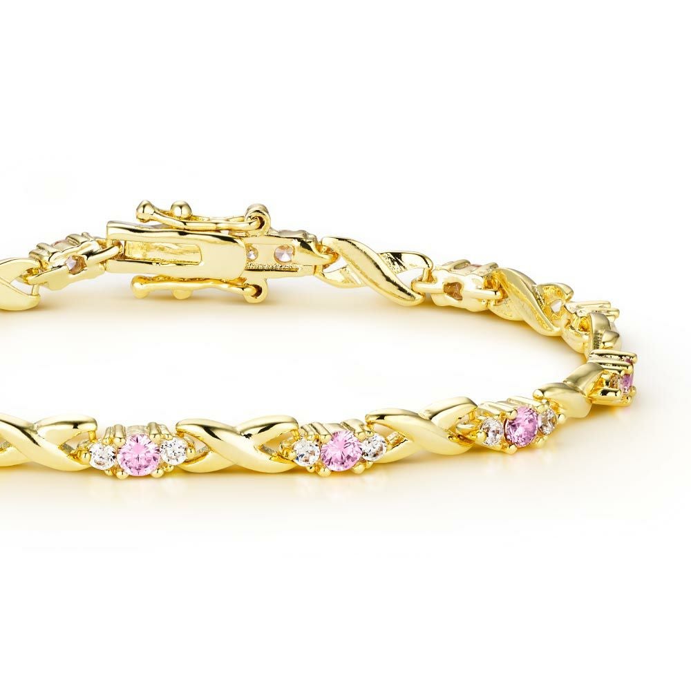 Little Pink Flower Gold ブレスレット | ニューヨークからの贈り物