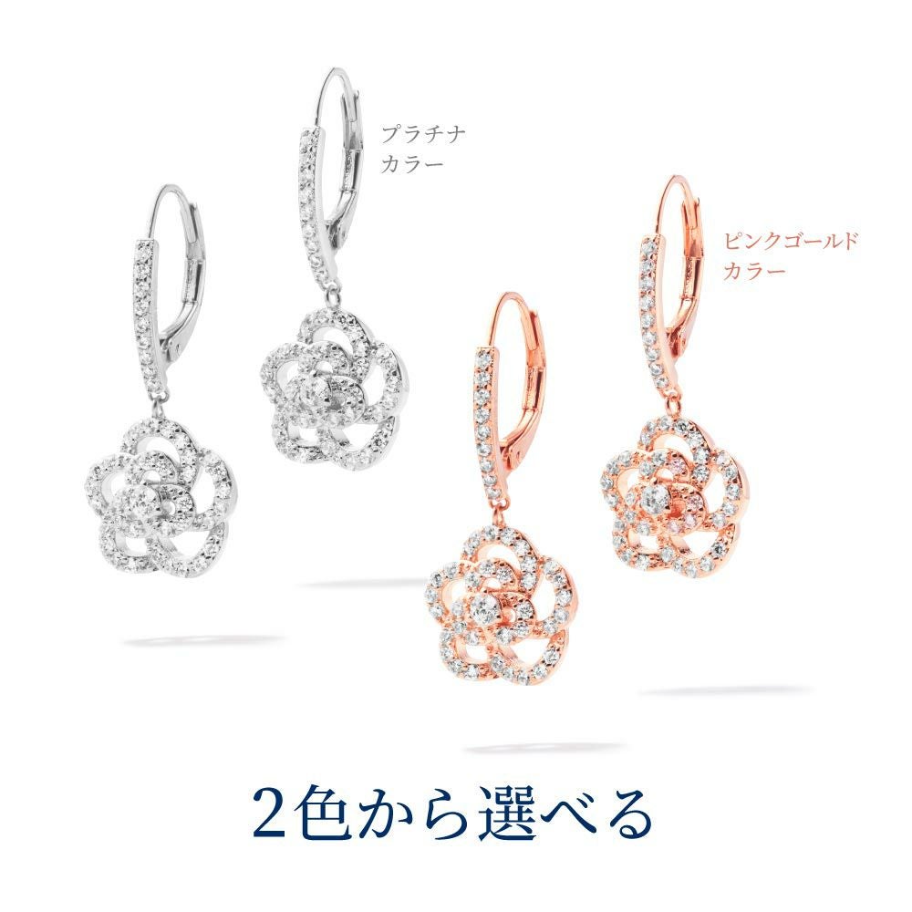 Gift from New York ローズピアス ピンクゴールド ローズ 揺れるピアス | ニューヨークからの贈り物