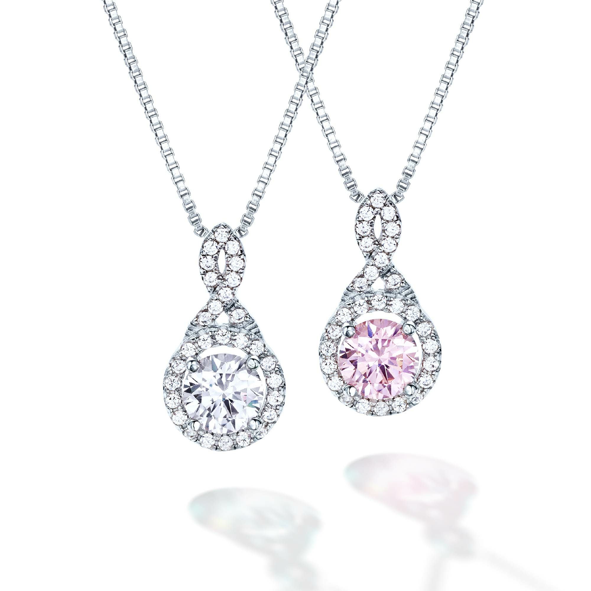 Gift New York ドロップ型 ネックレス ティアドロップ インフィニティ パヴェ ネックレス | ニューヨークから