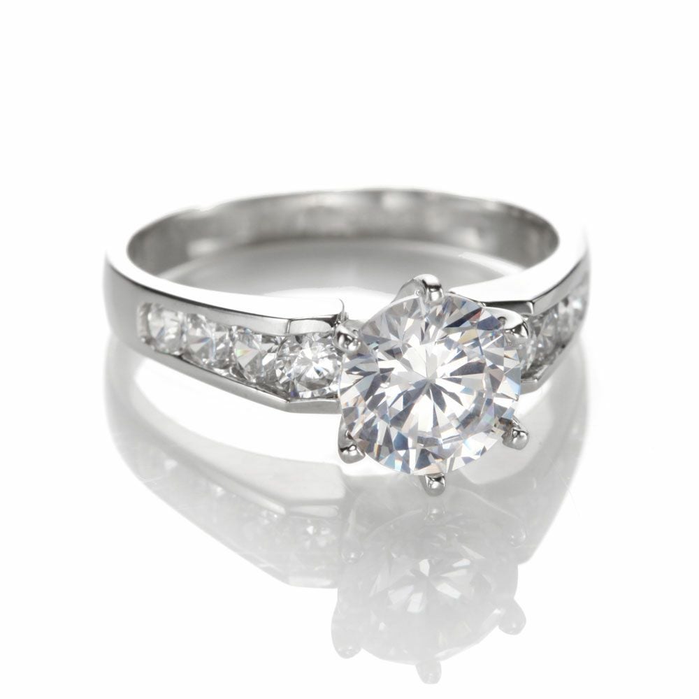 10%OFF】最高級品質 1カラット czダイヤモンド ホワイトゴールド