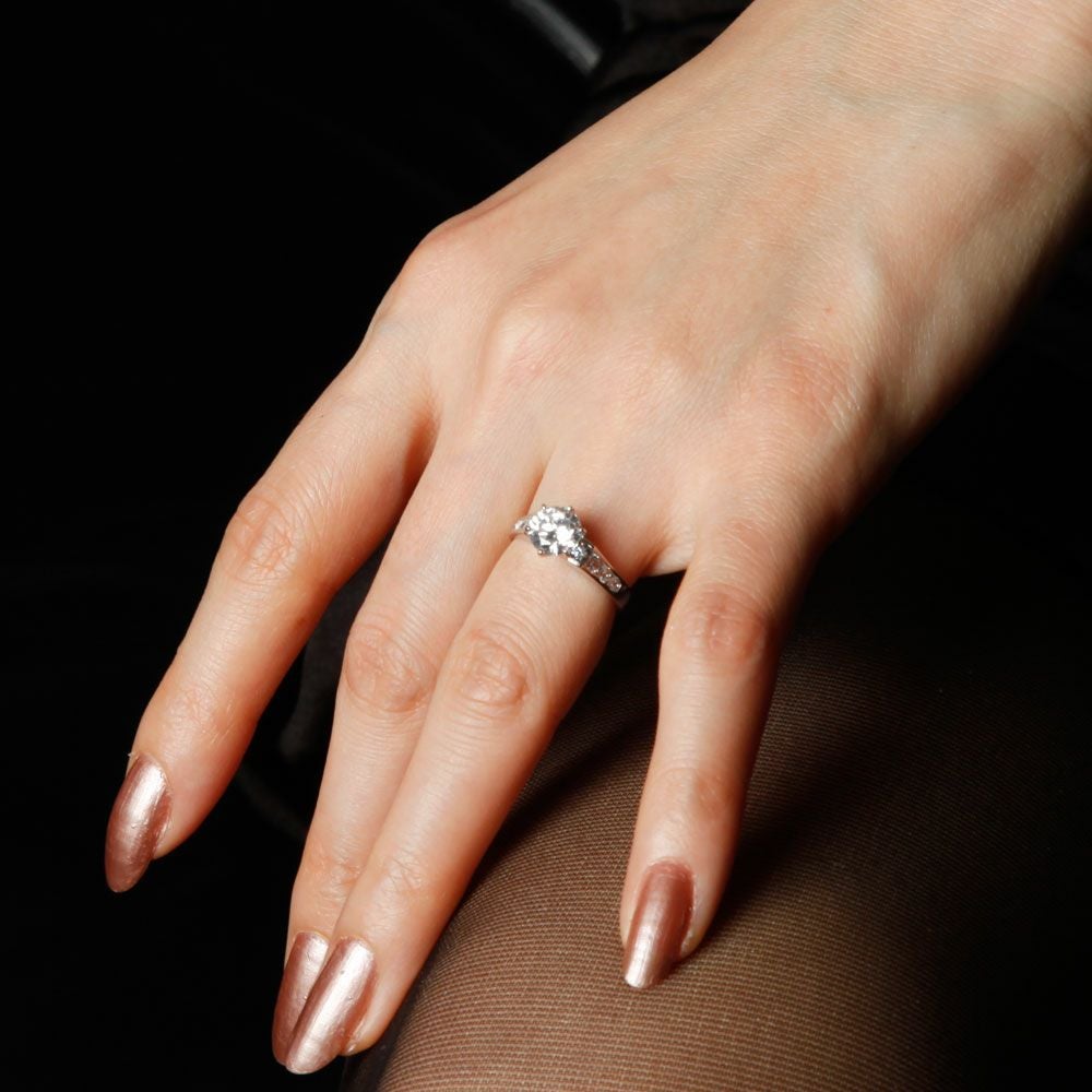 10%OFF】最高級品質 1カラット czダイヤモンド ホワイトゴールド