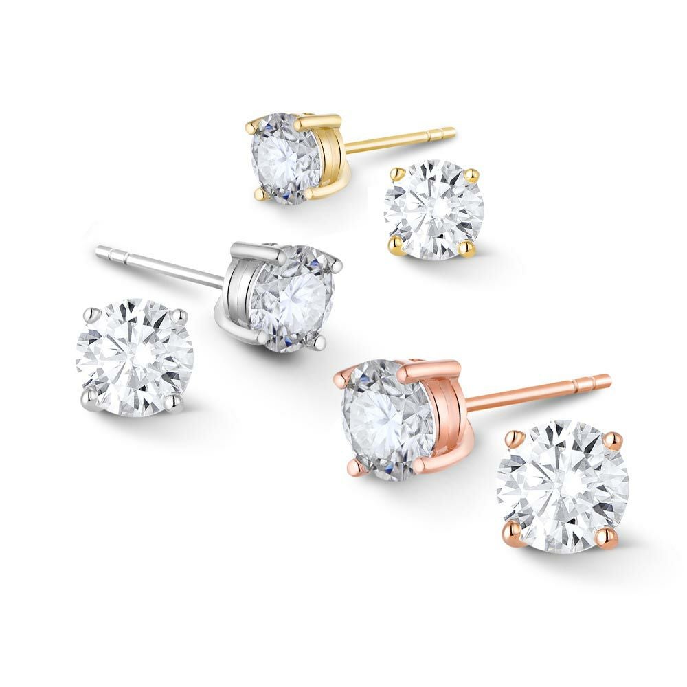 10%OFF】モアサナイト 一粒 ピアス 1カラット | ニューヨークからの贈り物